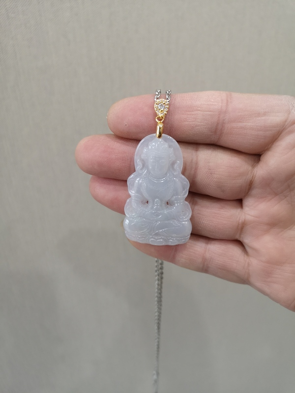 古玩玉器翡翠觀音拍賣(mài),當(dāng)前價(jià)格1100元
