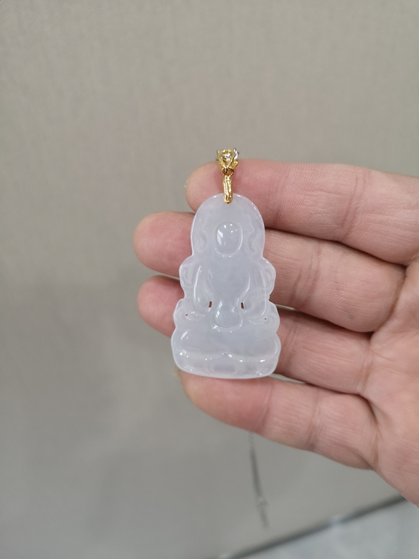 古玩玉器翡翠觀音拍賣(mài),當(dāng)前價(jià)格1100元