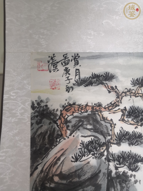 古玩字畫賞月圖真品鑒賞圖