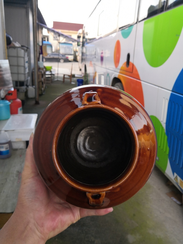 古玩陶瓷柿紅釉雙系罐拍賣,當前價格400元