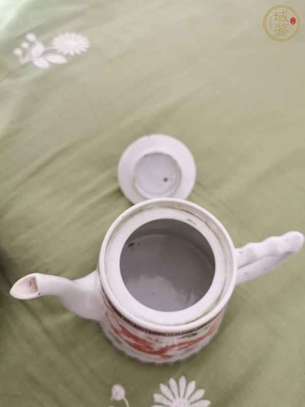 古玩陶瓷粉彩龍鳳紋茶壺真品鑒賞圖