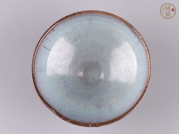 古玩瓷器元代天蓝釉钧瓷碗真品鉴赏图
