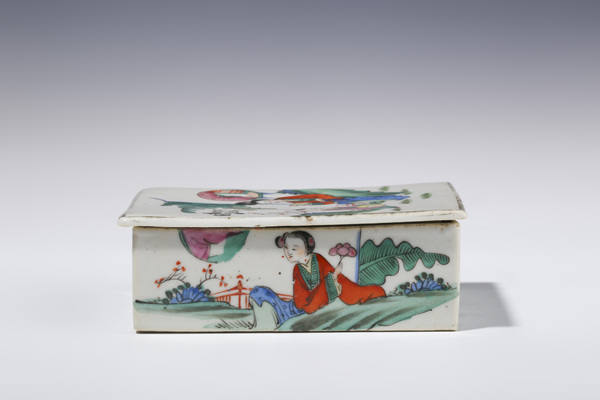 古玩轉(zhuǎn)賣(mài)民國(guó)·粉彩三娘教子紋蓋盒（優(yōu)品購(gòu)得）拍賣(mài)，當(dāng)前價(jià)格800元