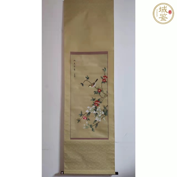 古玩字畫幽鳥芳馨真品鑒賞圖