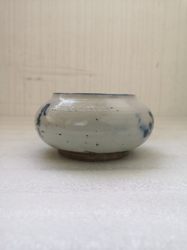 古玩陶瓷磁州窯青花水盂拍賣,當前價格580元