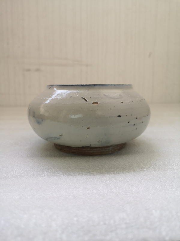 古玩陶瓷磁州窯青花水盂拍賣,當前價格580元