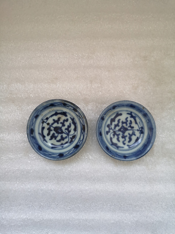 古玩陶瓷青花淡描花卉紋盤拍賣,當前價格268元
