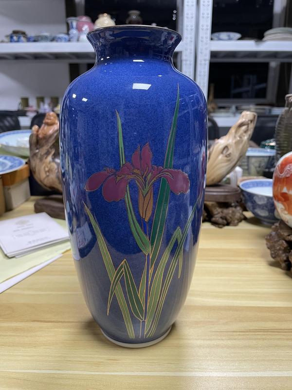 古玩陶瓷富貴 蘭花 花卉紋瓶拍賣,當前價格360元