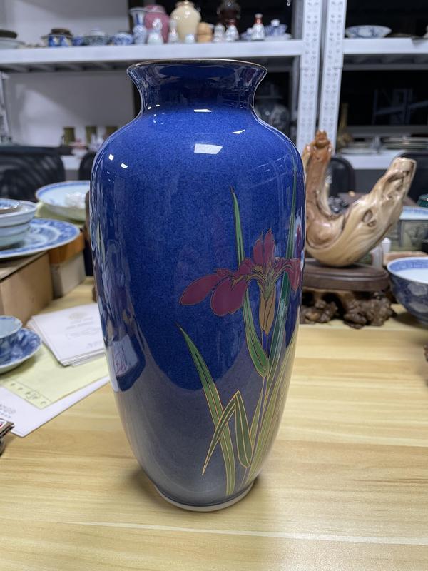 古玩陶瓷富貴 蘭花 花卉紋瓶拍賣,當前價格360元