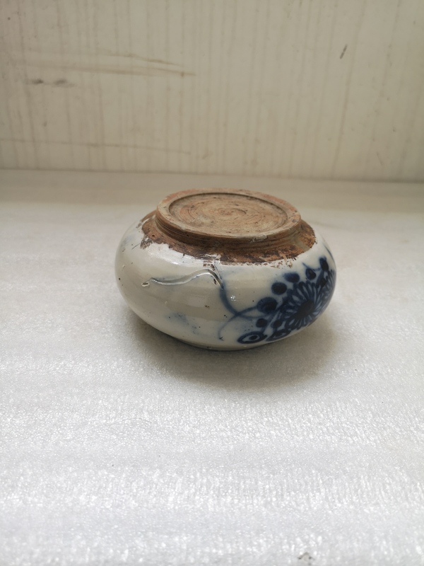 古玩陶瓷磁州窯青花水盂拍賣,當前價格580元