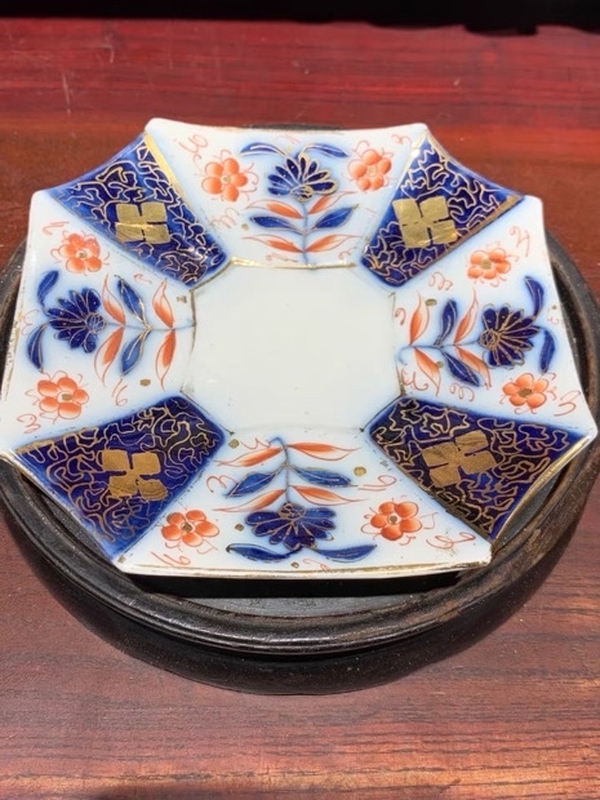 古玩陶瓷青花礬紅加彩杯盤拍賣,當前價格688元