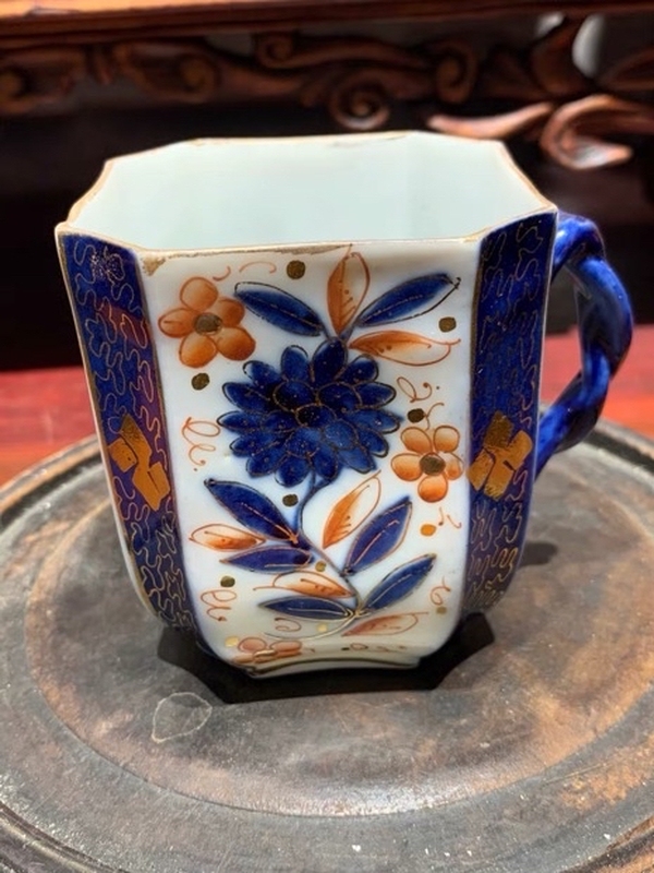 古玩陶瓷青花礬紅加彩杯盤拍賣,當前價格688元