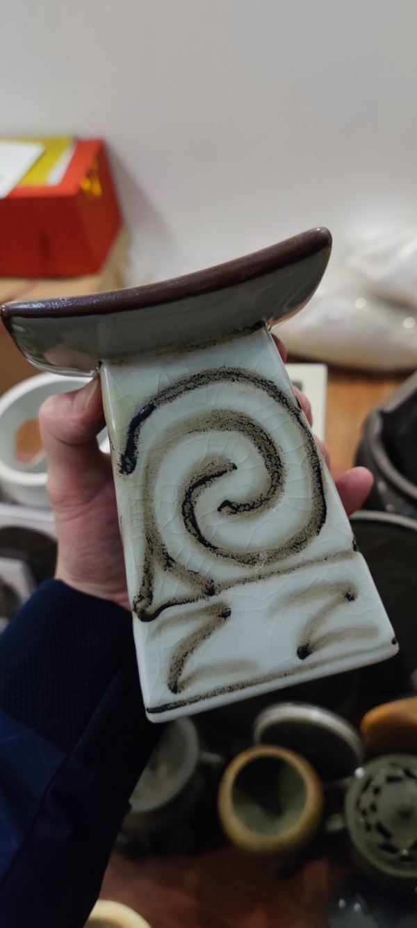 古玩陶瓷高足盤拍賣,當前價格199元