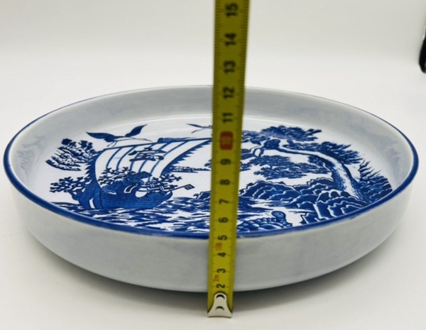 古玩陶瓷青花盤拍賣,當(dāng)前價(jià)格398元