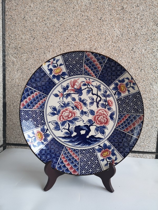 古玩陶瓷花卉紋盤拍賣,當前價格398元