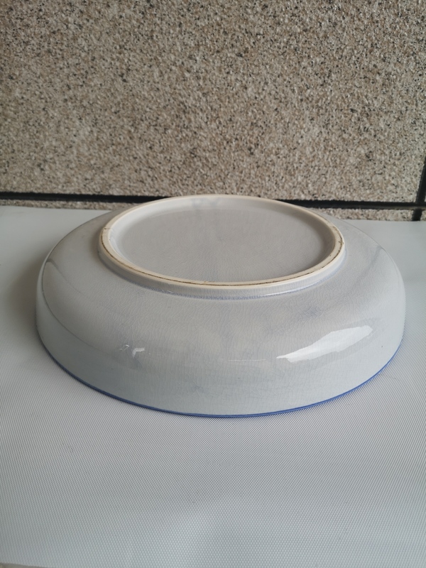 古玩陶瓷花卉紋青花盤拍賣,當前價格450元