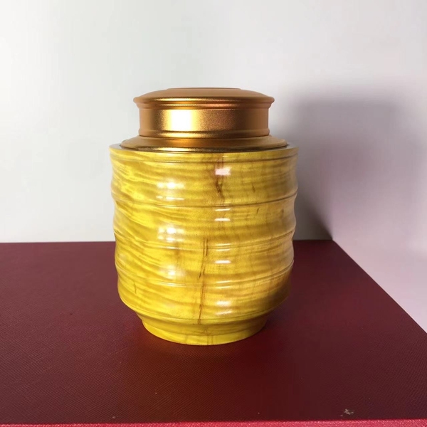 古玩雜項(xiàng)金絲楠木茶葉罐拍賣，當(dāng)前價(jià)格350元