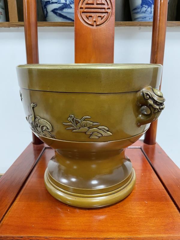 古玩铜器清晚期 （馆藏级）大名家宣德铜火钵拍卖，当前价格5200元