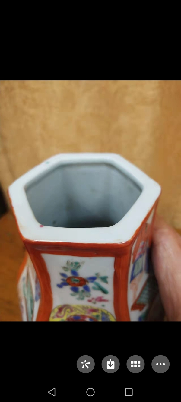 古玩陶瓷粉彩博古圖六方瓶拍賣,當(dāng)前價格4699元