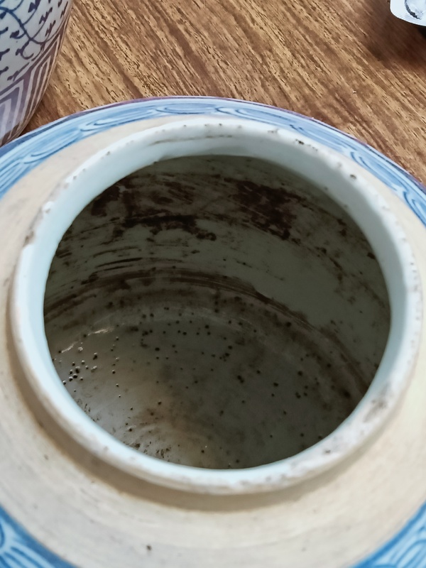古玩陶瓷帶蓋青花罐一對拍賣,當前價格3000元
