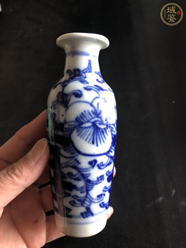 古玩陶瓷纏枝花囍字紋青花瓶真品鑒賞圖