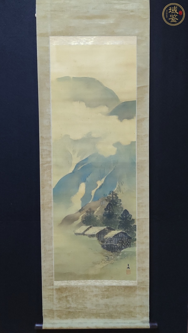 古玩字畫春峭《山居圖》真品鑒賞圖