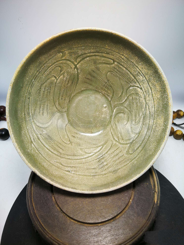 古玩轉賣【北宋精品】同安窯珠光青瓷刻花碗拍賣，當前價格588元