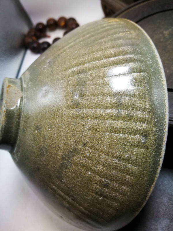 古玩陶瓷【北宋精品】同安窯珠光青瓷刻花碗拍賣(mài)，當(dāng)前價(jià)格2000元