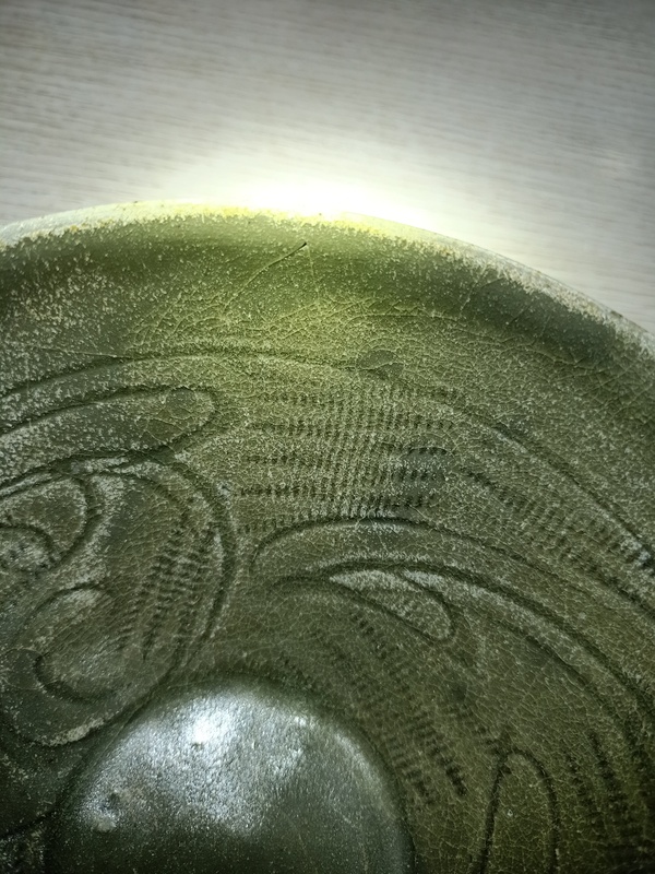 古玩陶瓷【北宋精品】同安窯珠光青瓷刻花碗拍賣(mài)，當(dāng)前價(jià)格2000元