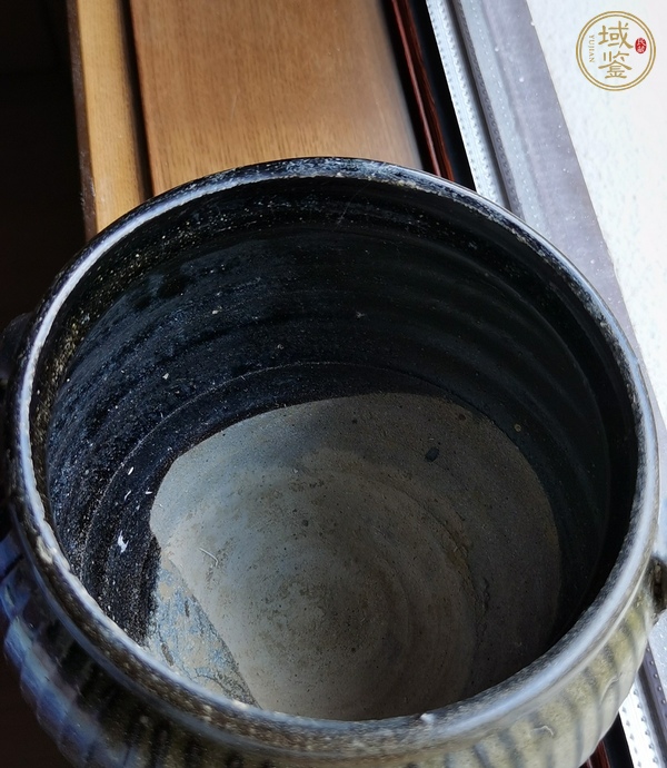 古玩陶瓷宋元·褐釉線條紋雙系罐真品鑒賞圖