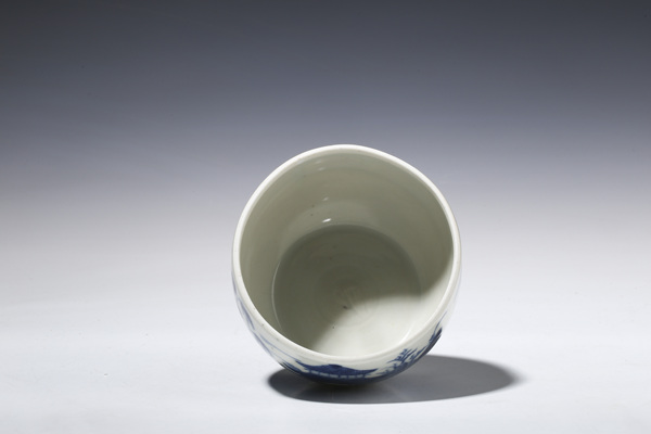 古玩陶瓷清中·青花山水樓閣紋蓋缸拍賣,當(dāng)前價格3600元