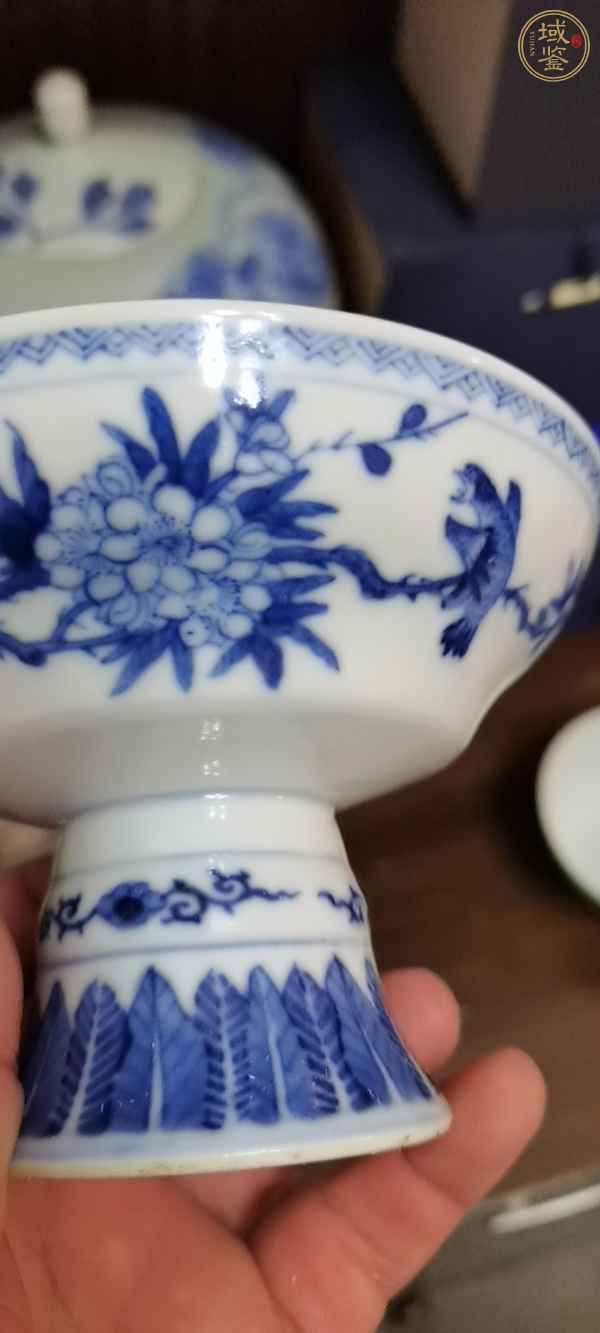 古玩陶瓷青花高足碗真品鑒賞圖