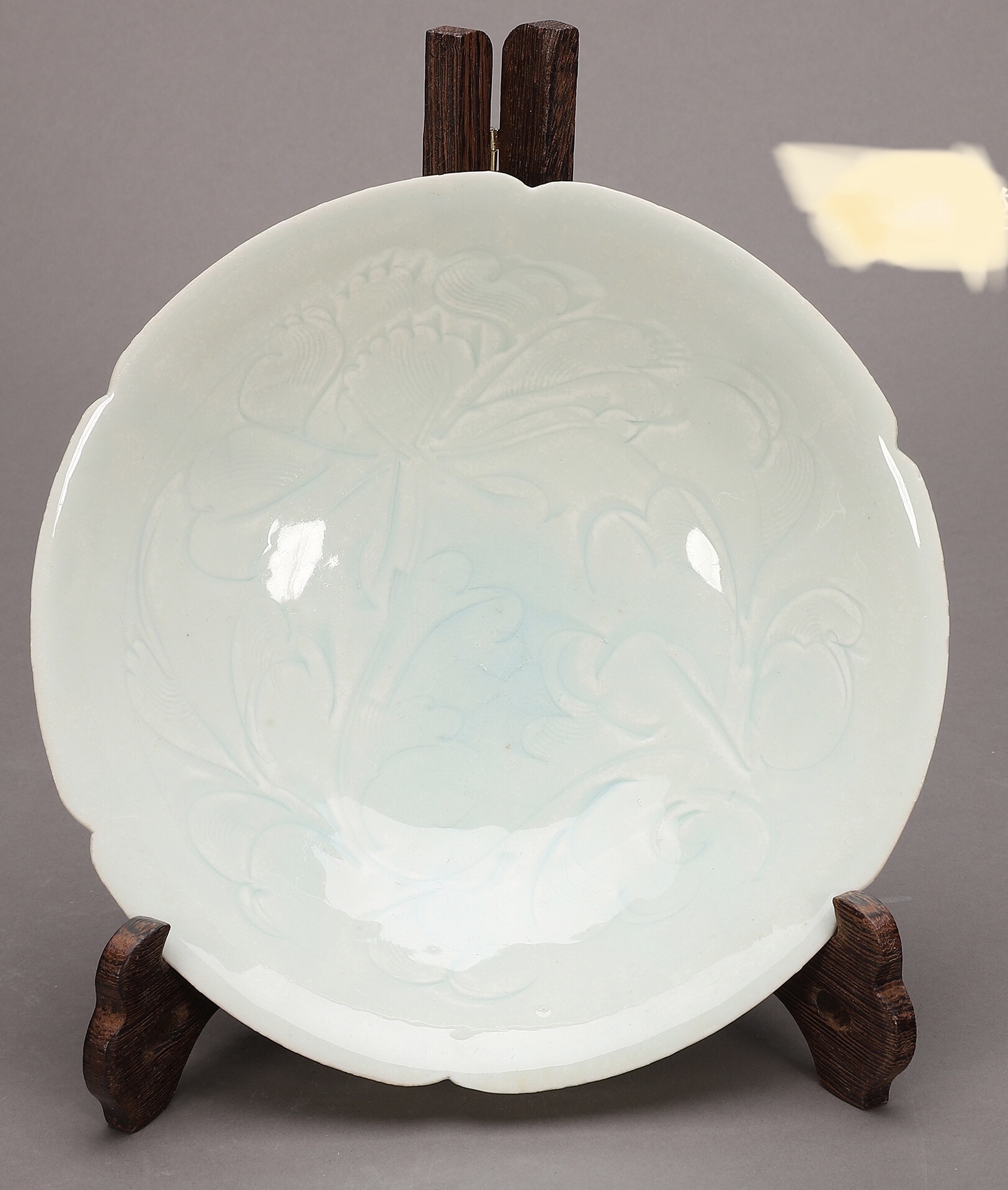 宋・古陶磁器・越窯・纏枝花卉紋・花觚』極細工・骨董品・古賞物