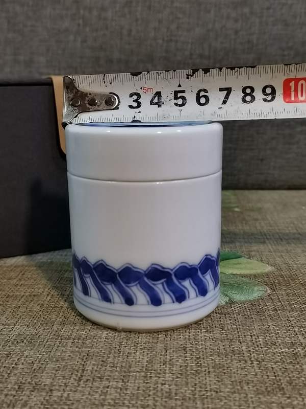 古玩陶瓷【別致茶葉罐】民國仿晚清青花個人茶葉罐拍賣,當前價格500元