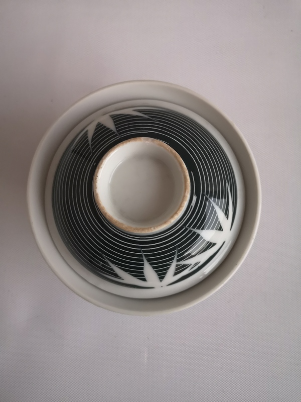 古玩陶瓷竹紋蓋碗拍賣,當前價格298元