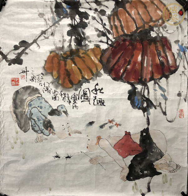 古玩字畫孔凡濤 《秋趣圖》真品鑒賞圖