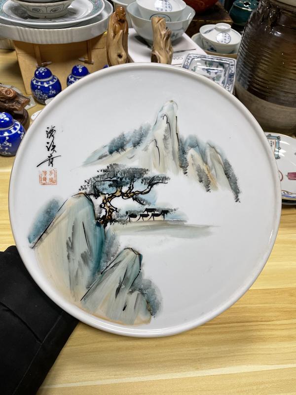 古玩轉(zhuǎn)賣創(chuàng)匯 名家手繪 青花瓷盤拍賣，當(dāng)前價格888元