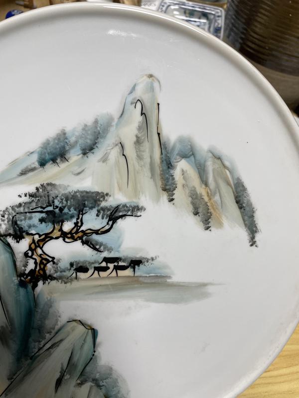 古玩陶瓷創匯 名家手繪 青花瓷盤拍賣,當前價格300元