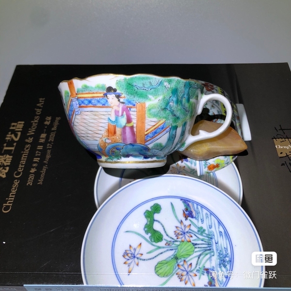 古玩陶瓷乾隆仕女紋廣彩執杯拍賣,當前價格2000元