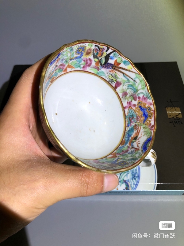 古玩陶瓷乾隆仕女紋廣彩執杯拍賣,當前價格2000元