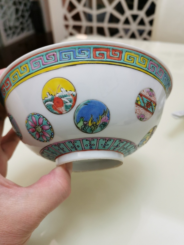 古玩陶瓷粉彩皮球花卉紋餐具十件套拍賣,當前價格18500元