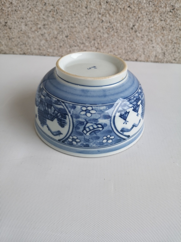 古玩陶瓷山水紋青花碗拍賣,當(dāng)前價(jià)格130元