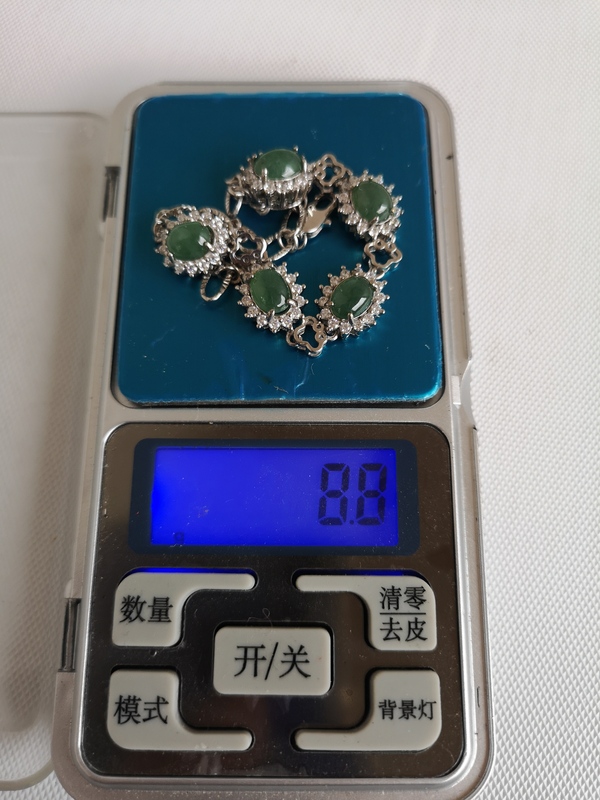 古玩玉器翡翠手鏈拍賣，當前價格480元