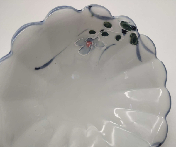 古玩陶瓷花卉紋花口碗拍賣,當前價格168元