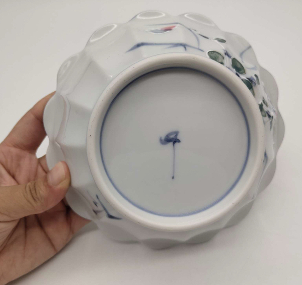 古玩陶瓷花卉紋花口碗拍賣,當前價格168元