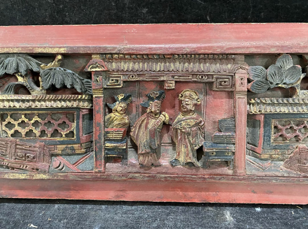 古玩雜項(xiàng)清代木雕狀元及第裝裱拍賣，當(dāng)前價(jià)格2500元