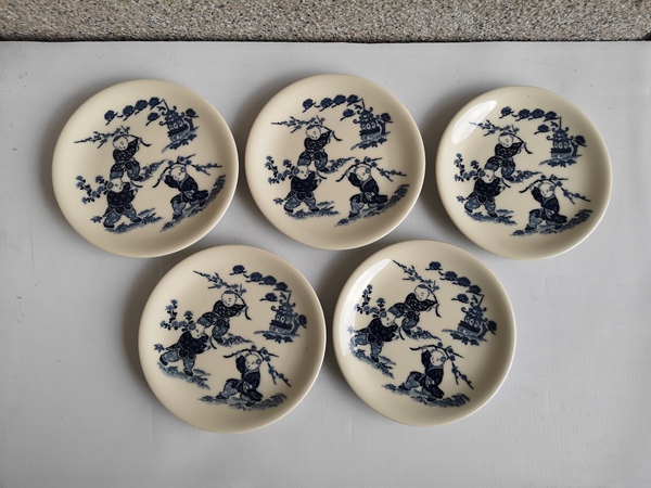 古玩陶瓷嬰戲紋青花盤拍賣,當前價格298元