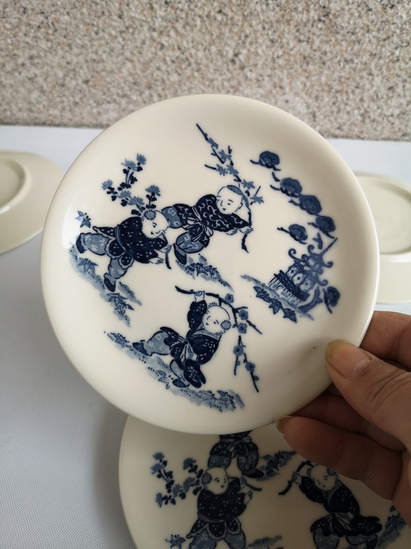 古玩陶瓷嬰戲紋青花盤拍賣,當前價格298元