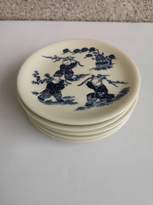 古玩陶瓷嬰戲紋青花盤拍賣,當前價格298元