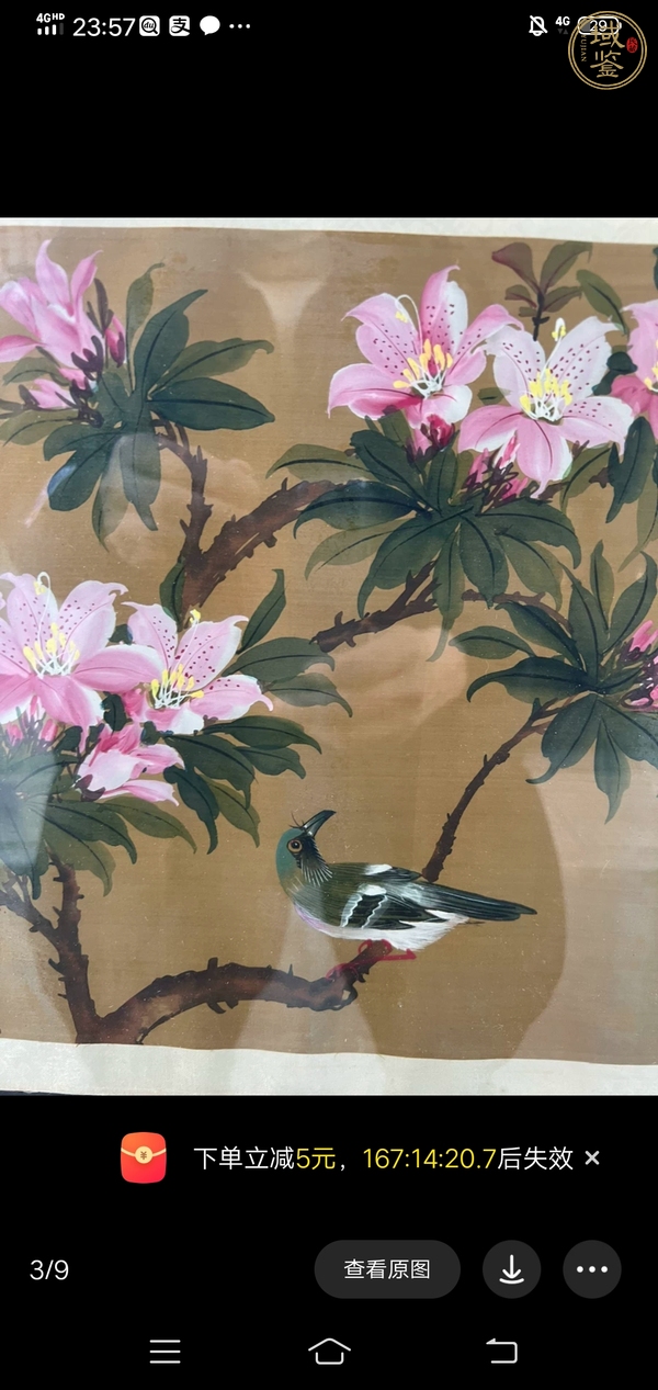 古玩字畫陽春勁艷（花鳥）真品鑒賞圖